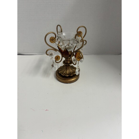Bronze colored candelabra single light votive candle taper great decor Chandelie - Picture 1 of 6